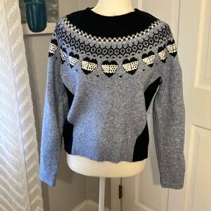 Hilfiger fair isles type sweater with hearts S